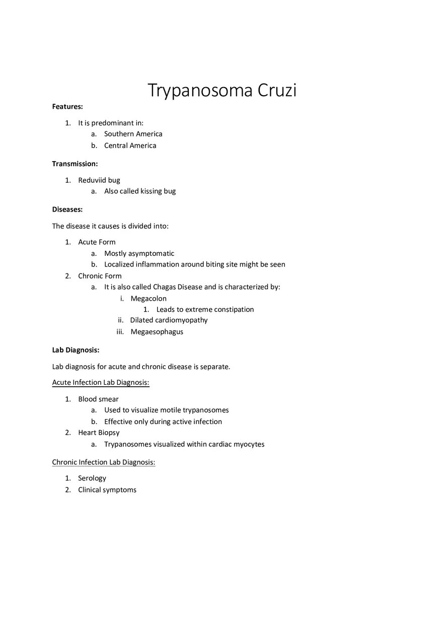 Trypanosoma Cruzi - Page 1