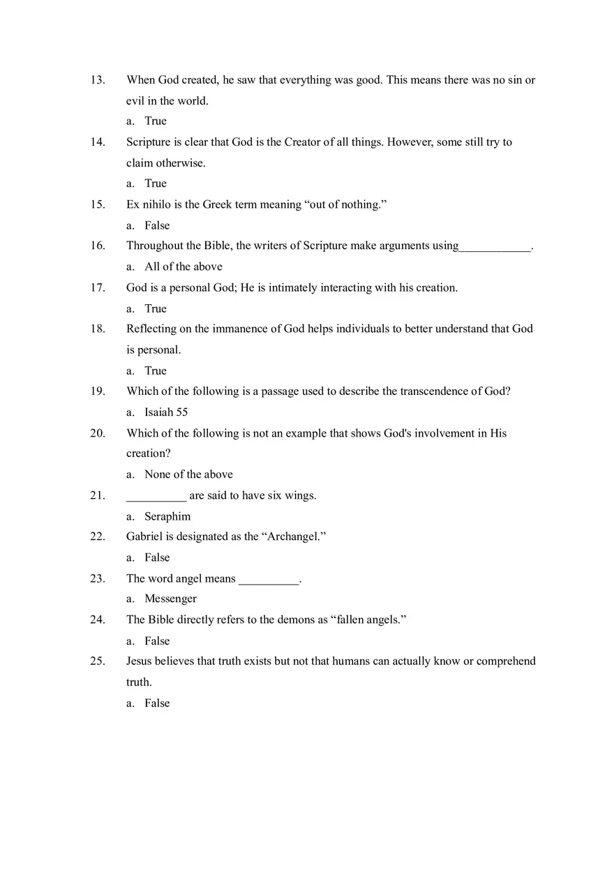 Module 2 Week 2 Quiz Introduction to the Study of God - Page 2