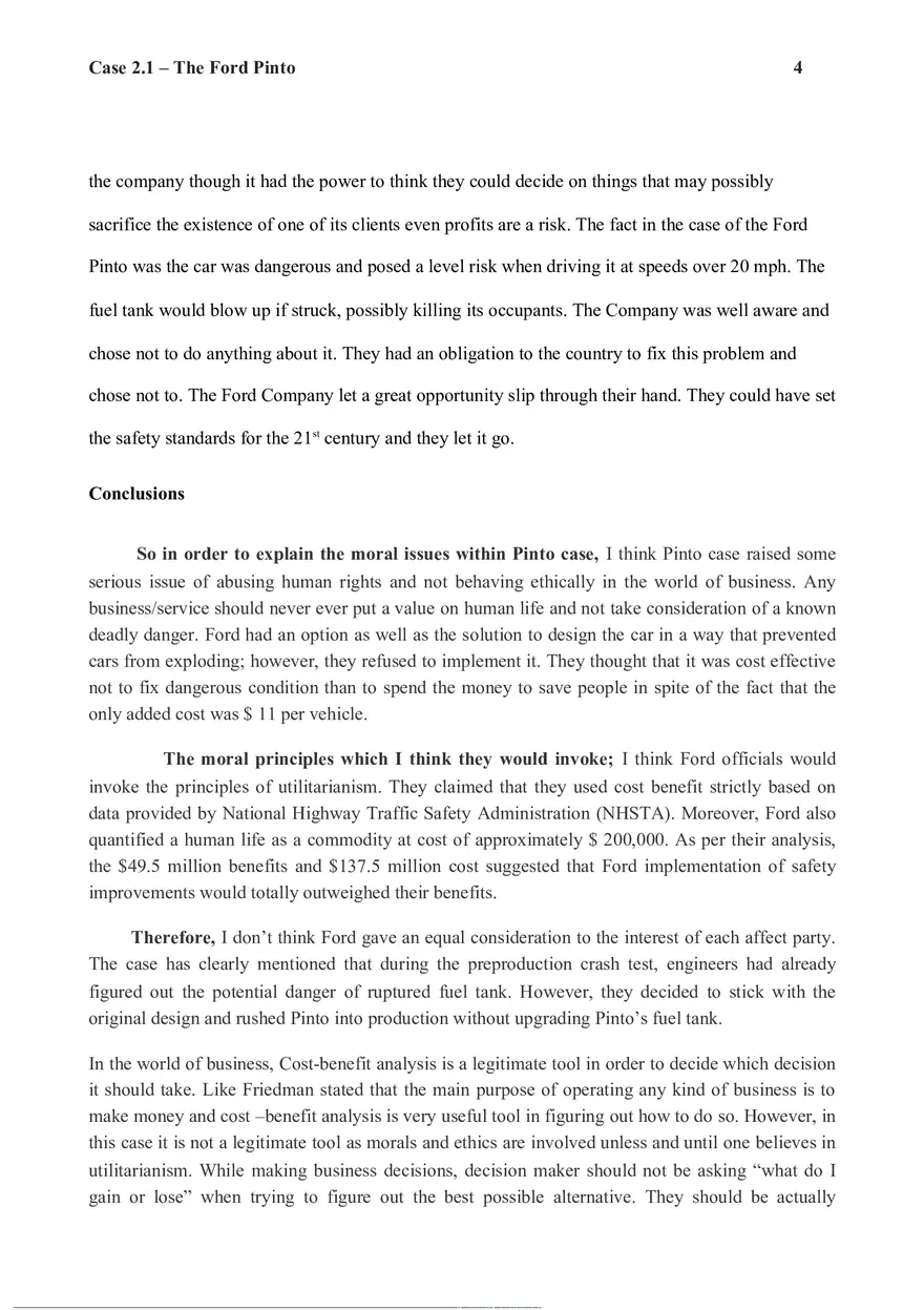 Case 2.1 – The Ford Pinto - Page 4