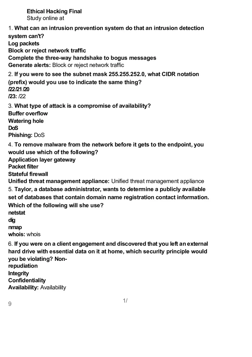 Ethical Hacking Final 1 - Page 1