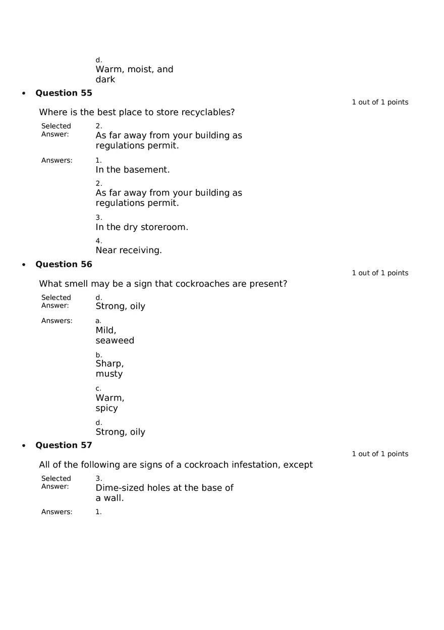 Servsafe Practice Exam Part 20 - Page 5