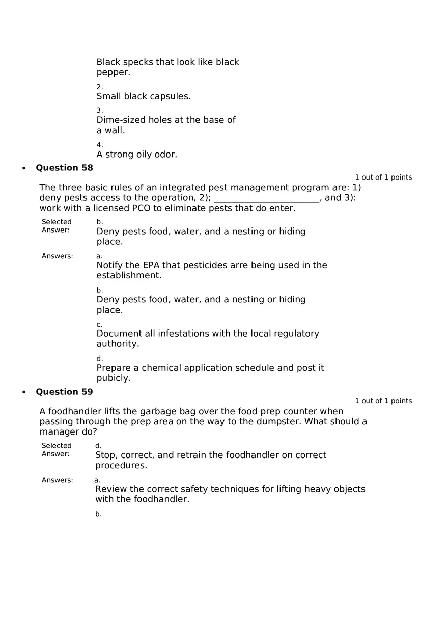 Servsafe Practice Exam Part 20 - Page 6