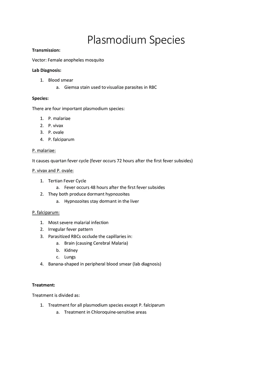 Plasmodium Species - Page 1
