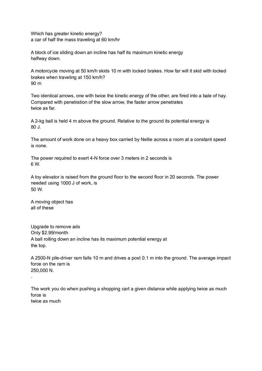 Which Has Greater Kinetic Energy - Page 1