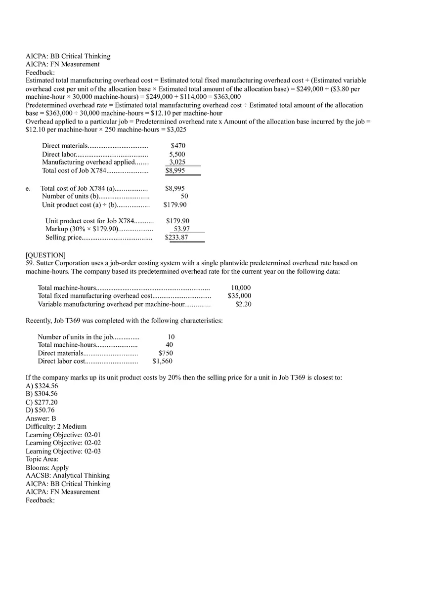 Ch2, Job-Order Costing Calculating Unit Product Costs Part 3 - Page 9