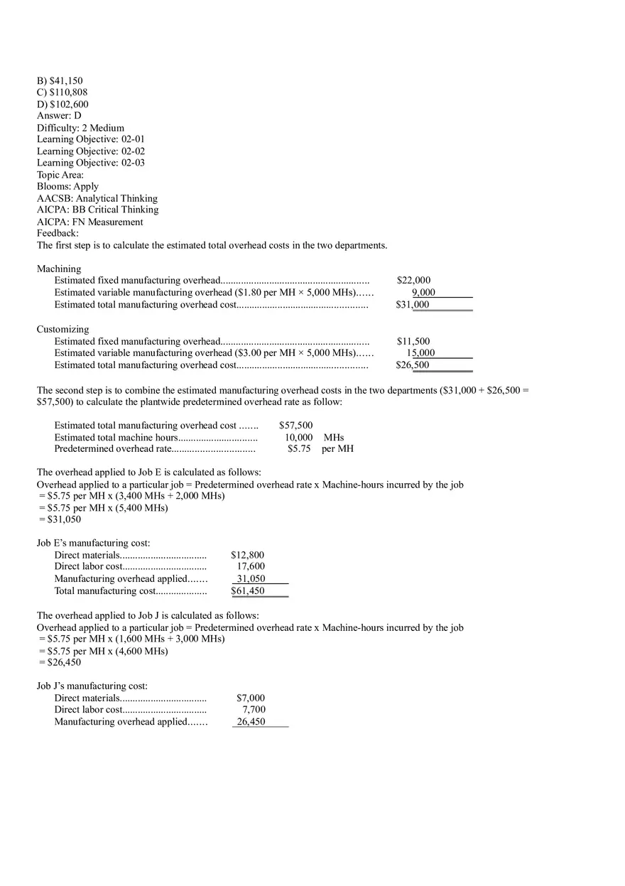 Ch2, Job-Order Costing Calculating Unit Product Costs Part 3 - Page 2