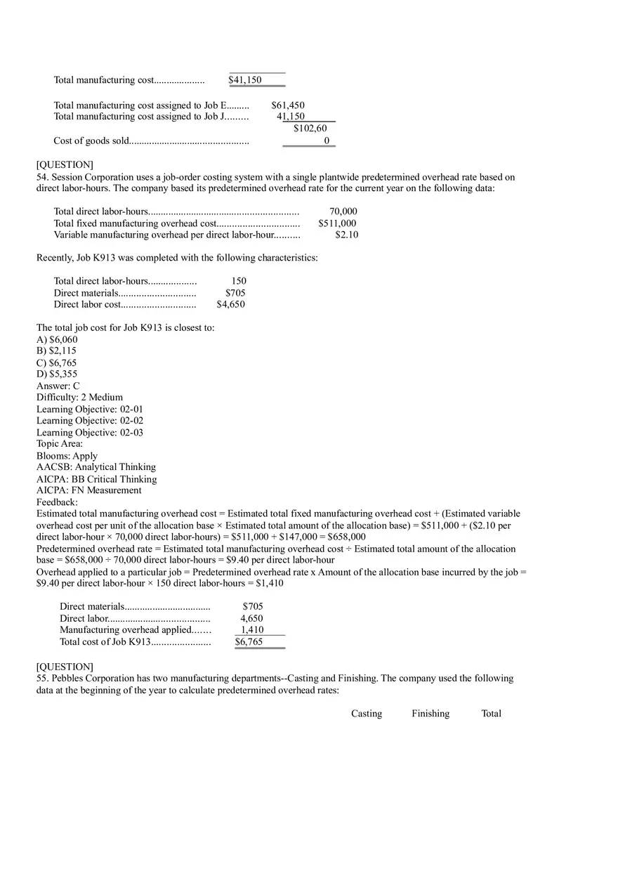 Ch2, Job-Order Costing Calculating Unit Product Costs Part 3 - Page 3