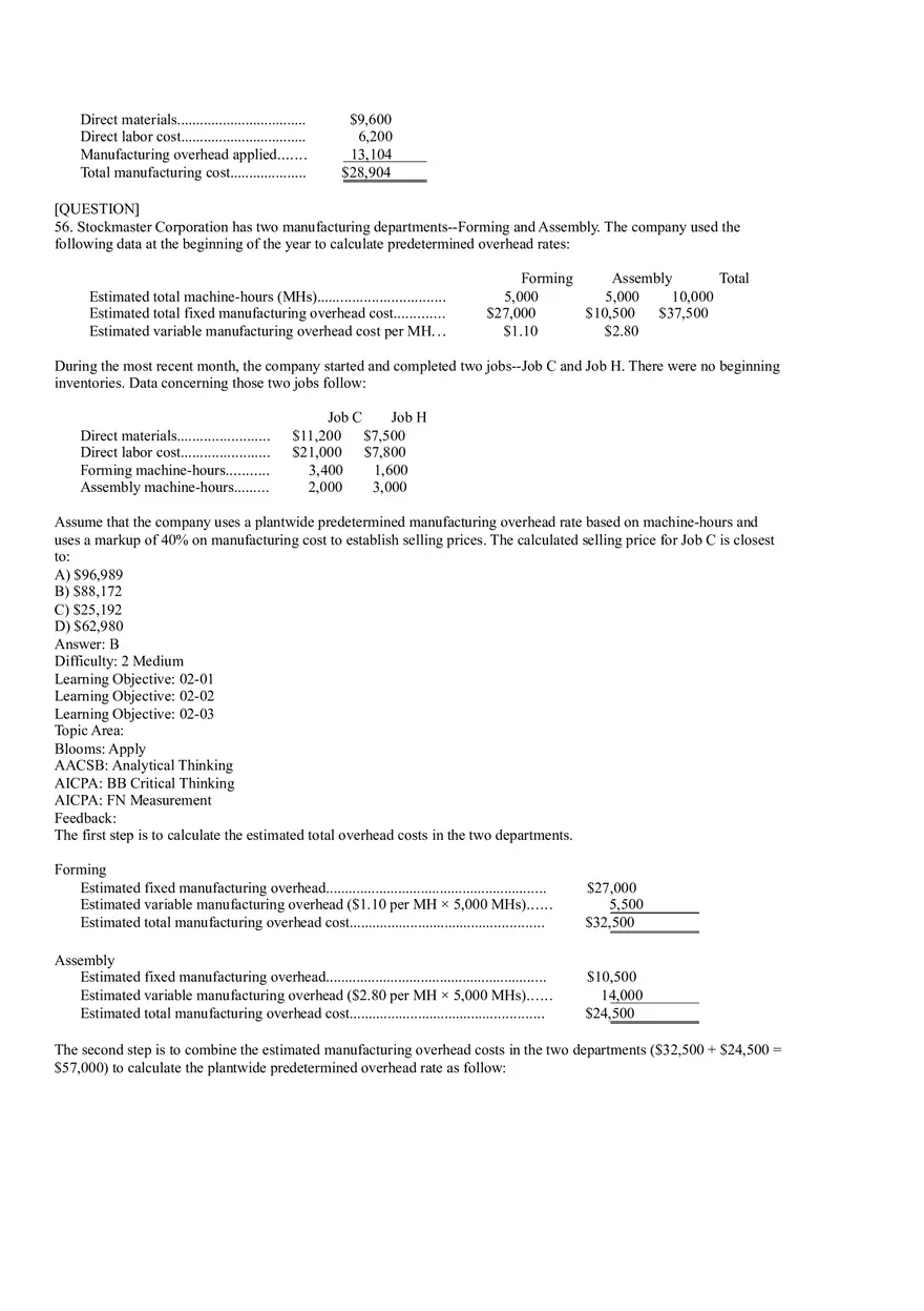 Ch2, Job-Order Costing Calculating Unit Product Costs Part 3 - Page 5