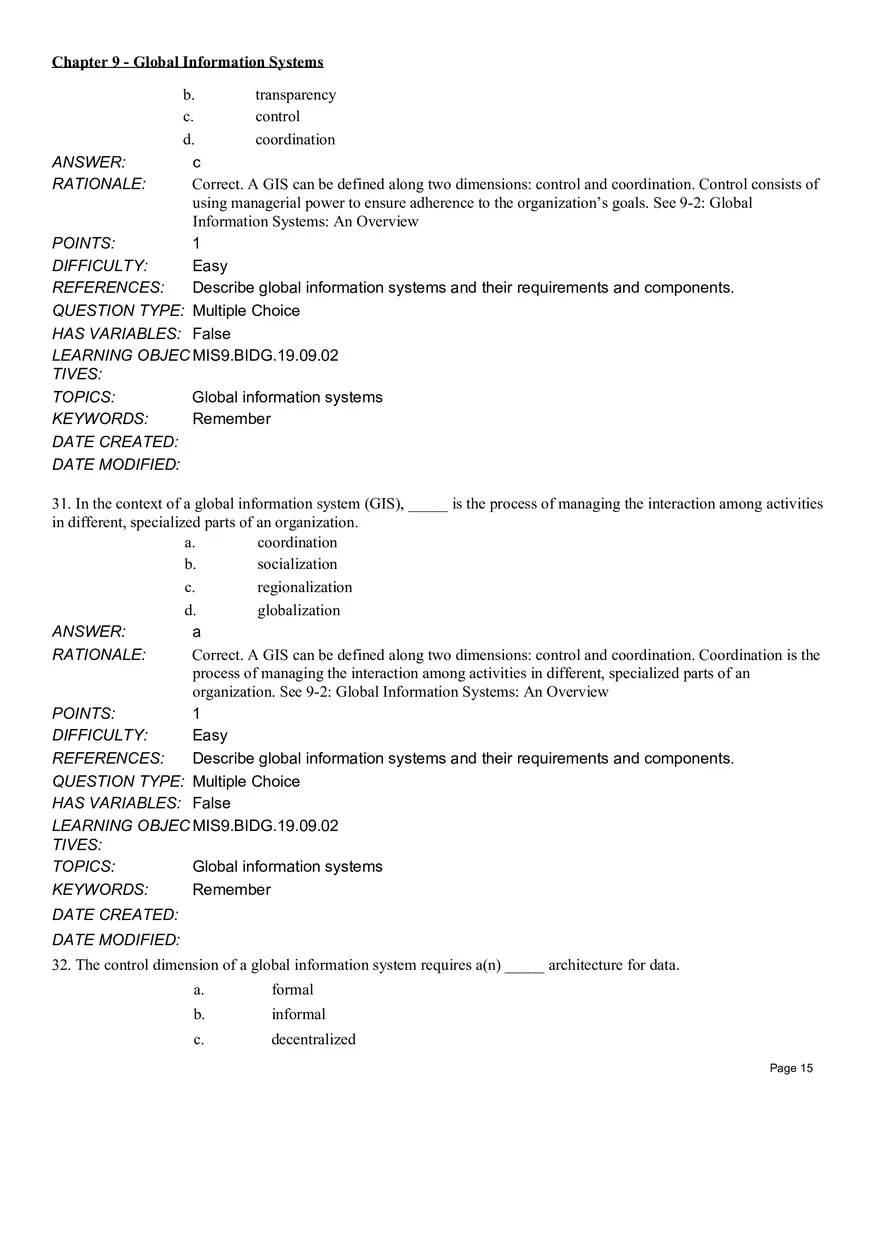 Chapter 9 Global Information Systems Answers - Page 7