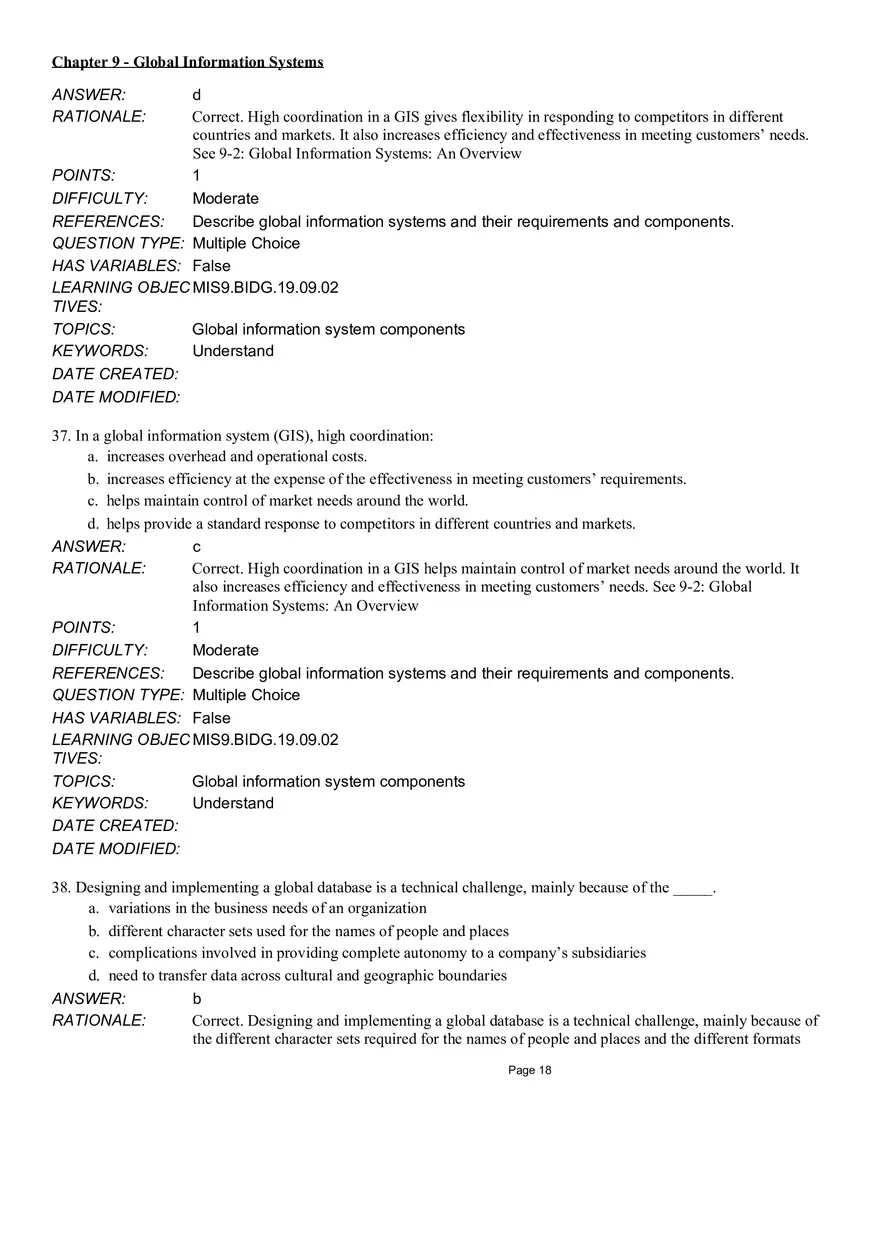 Chapter 9 Global Information Systems Answers - Page 10