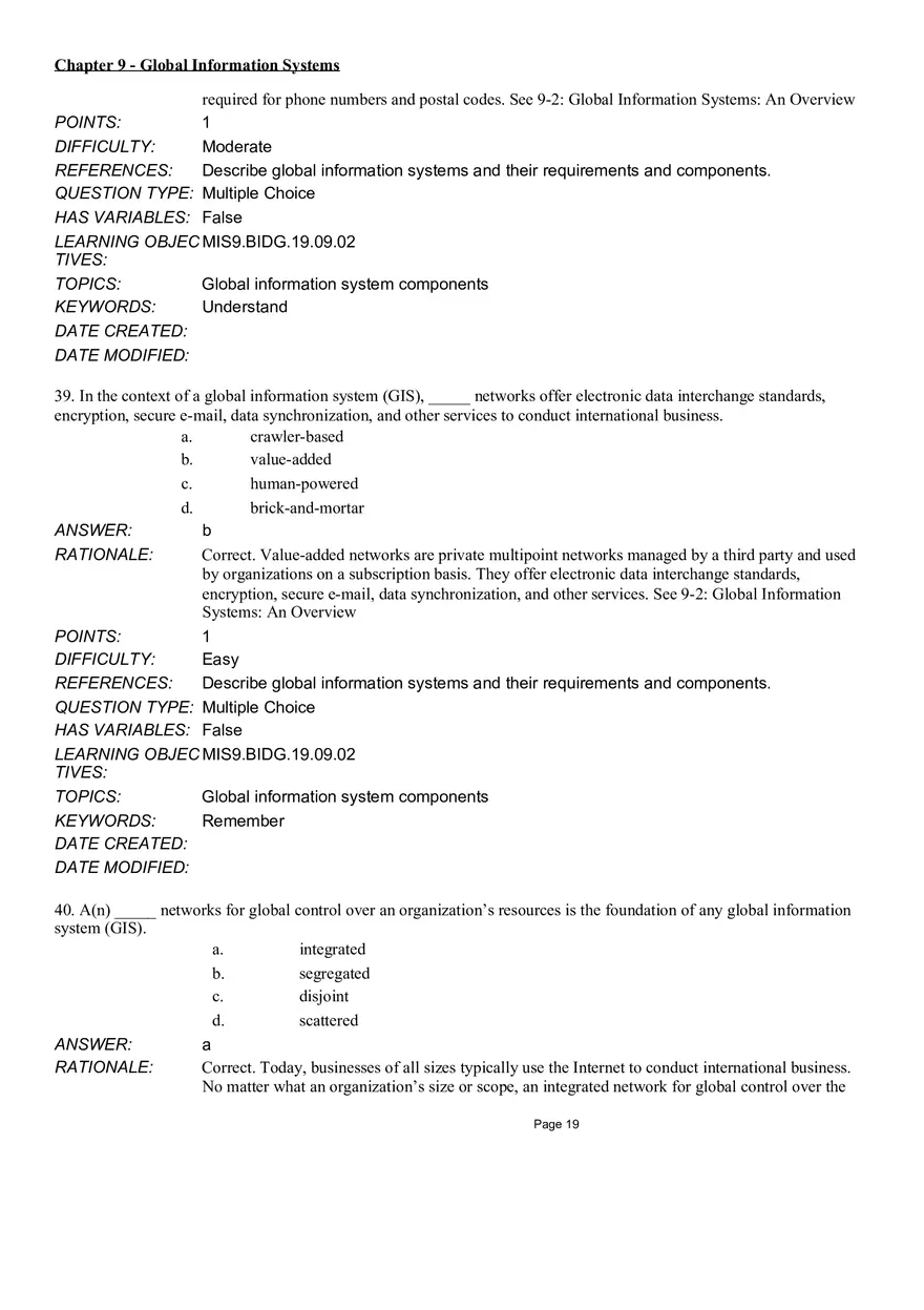 Chapter 9 Global Information Systems Answers - Page 11