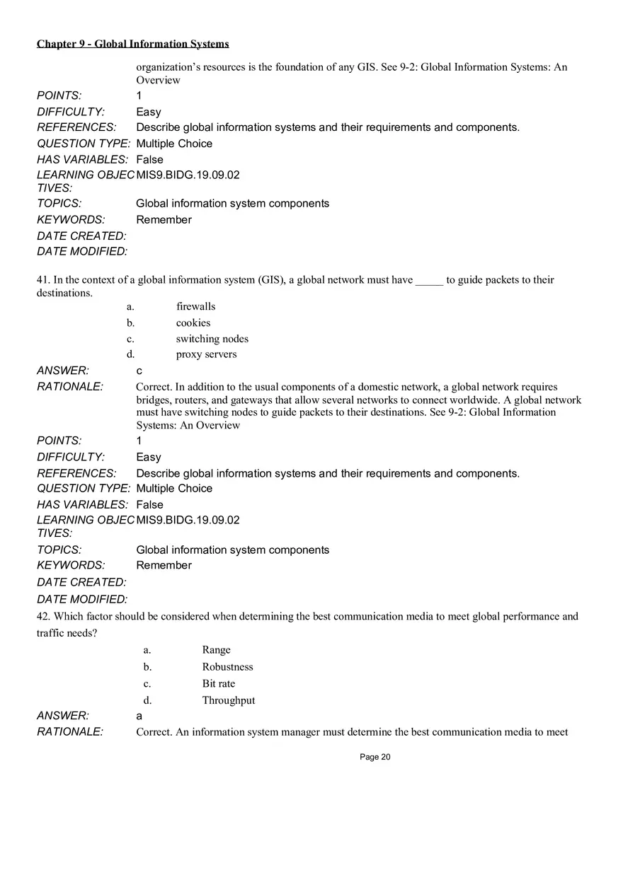 Chapter 9 Global Information Systems Answers - Page 12
