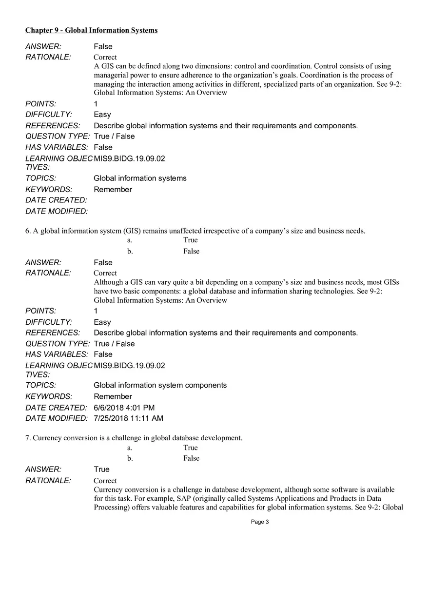 Chapter 9 Global Information Systems Answers - Page 13