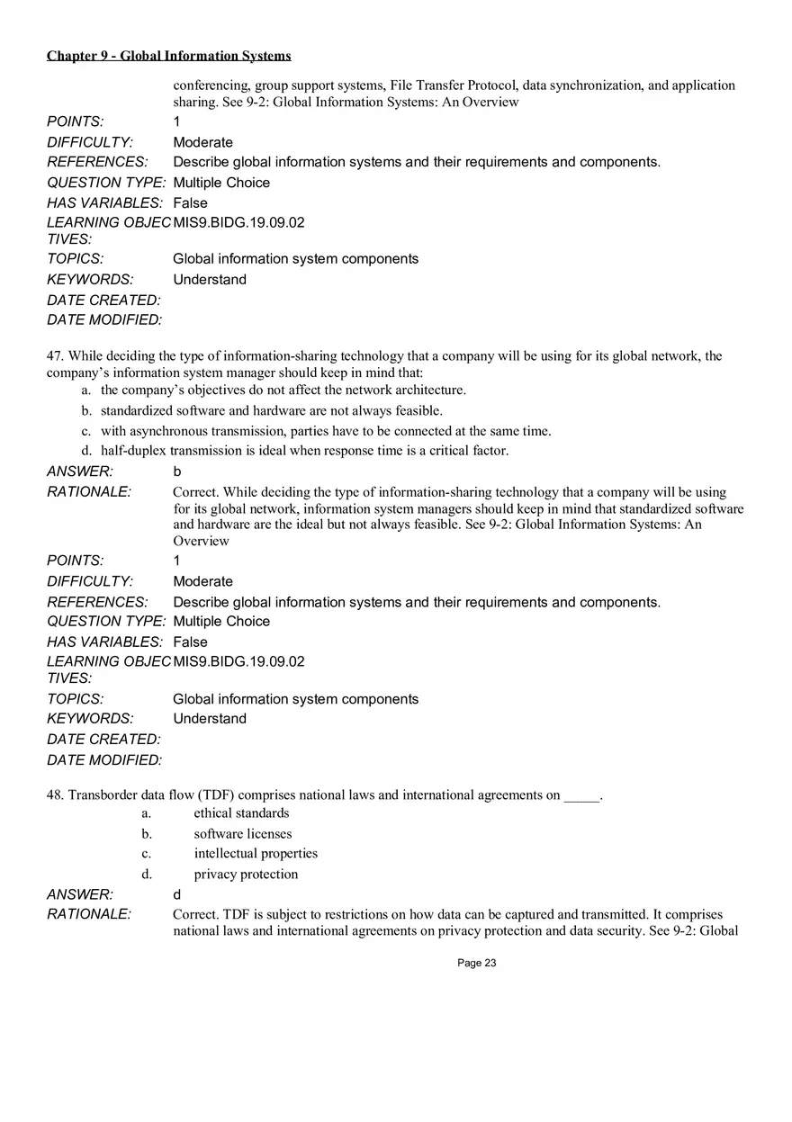 Chapter 9 Global Information Systems Answers - Page 16