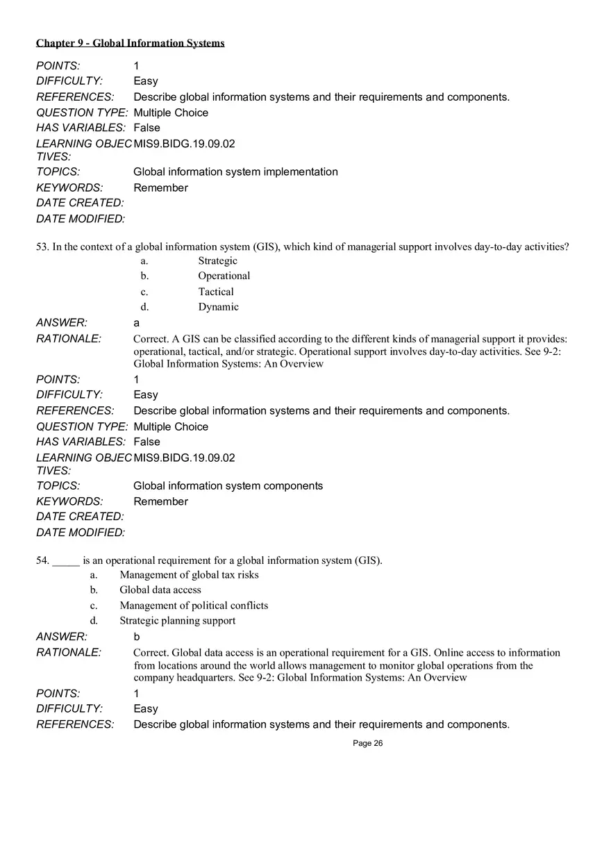 Chapter 9 Global Information Systems Answers - Page 19
