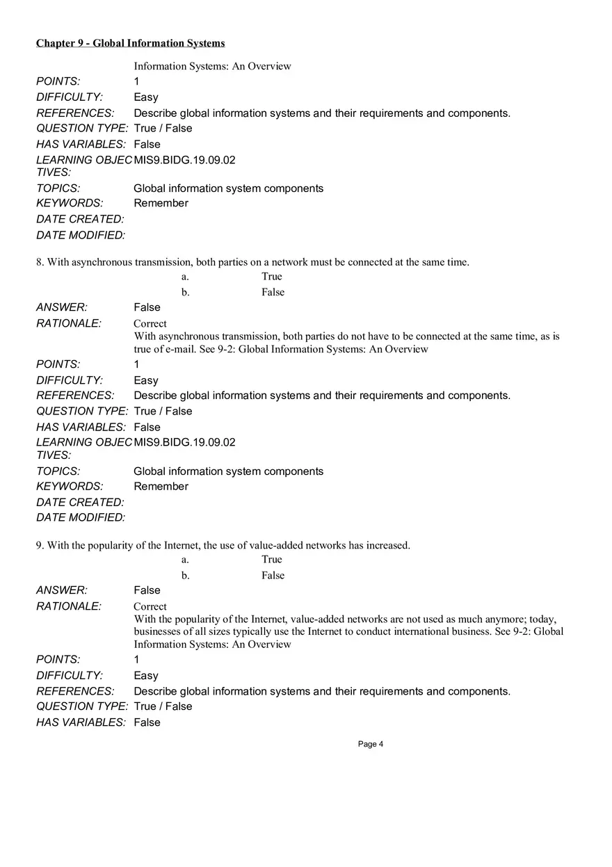 Chapter 9 Global Information Systems Answers - Page 24
