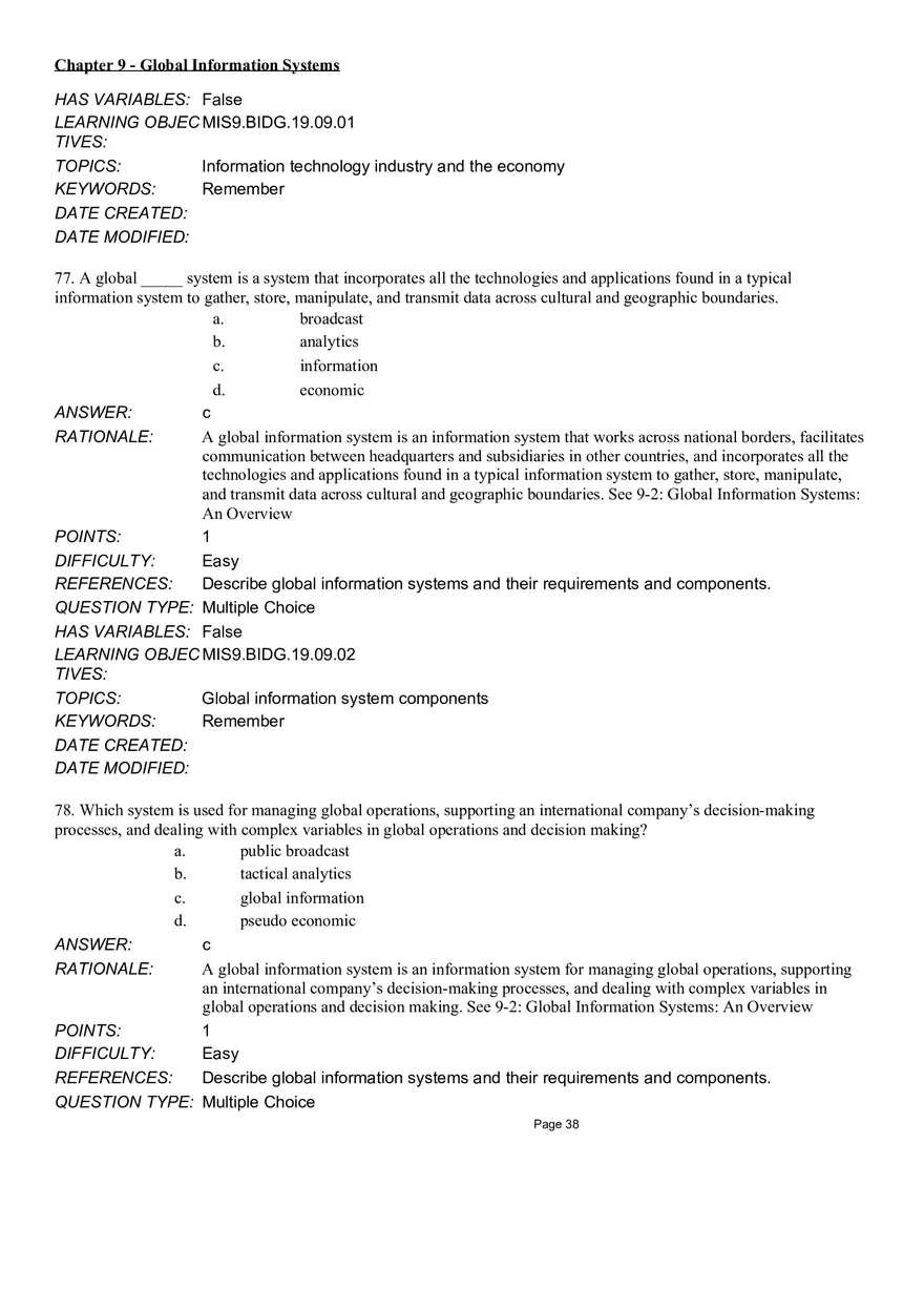 Chapter 9 Global Information Systems Answers - Page 32
