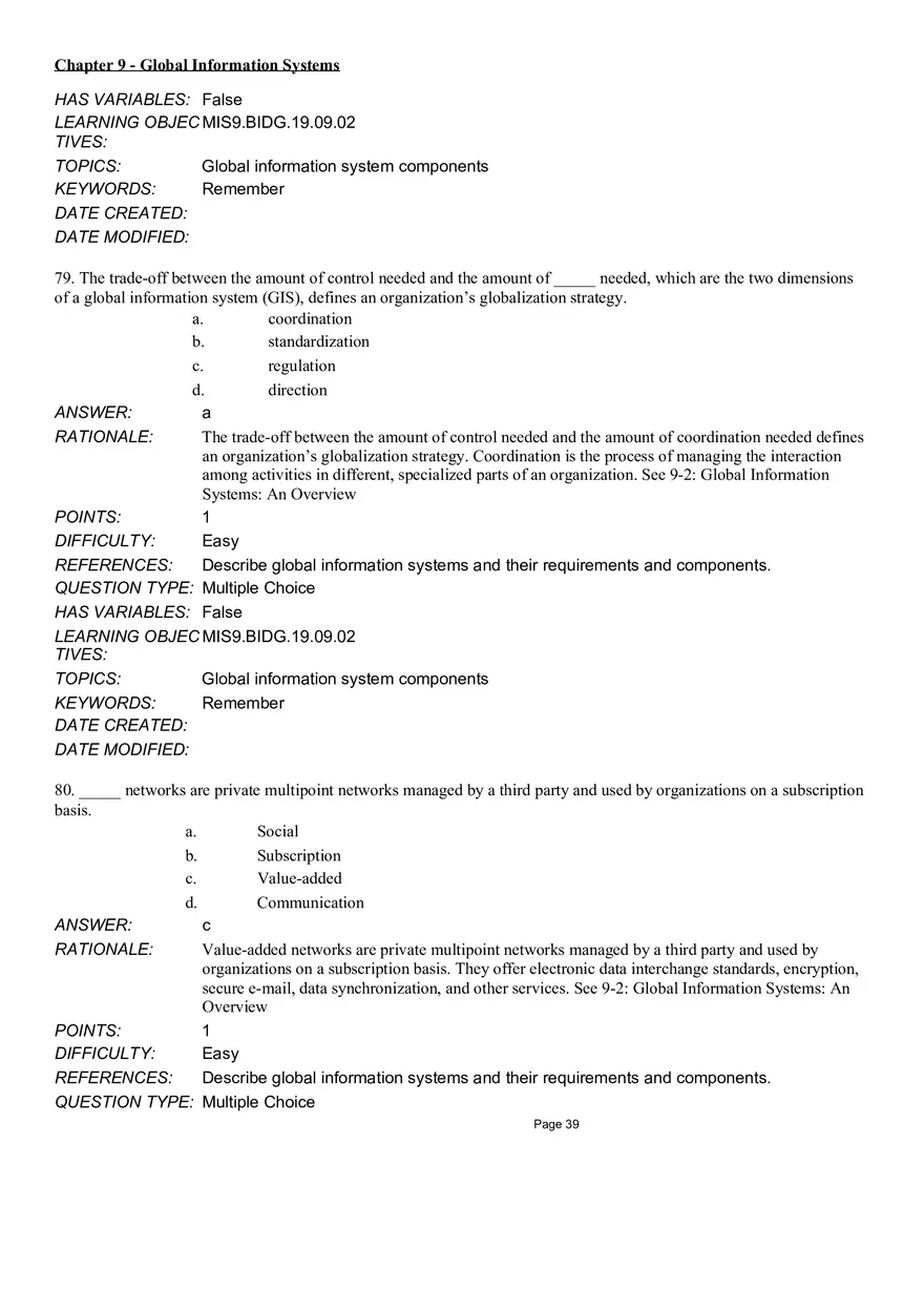 Chapter 9 Global Information Systems Answers - Page 33