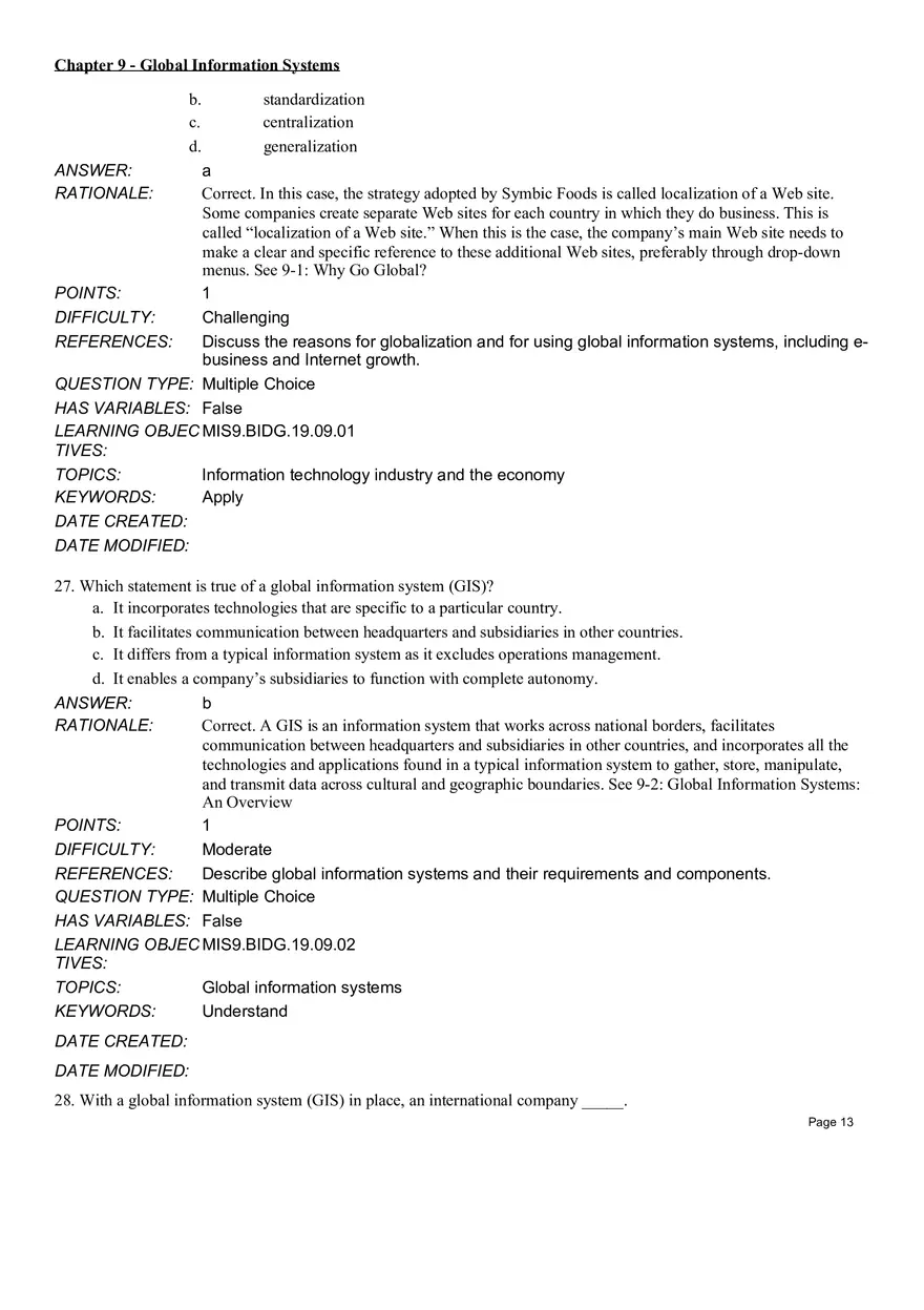 Chapter 9 Global Information Systems Answers - Page 5