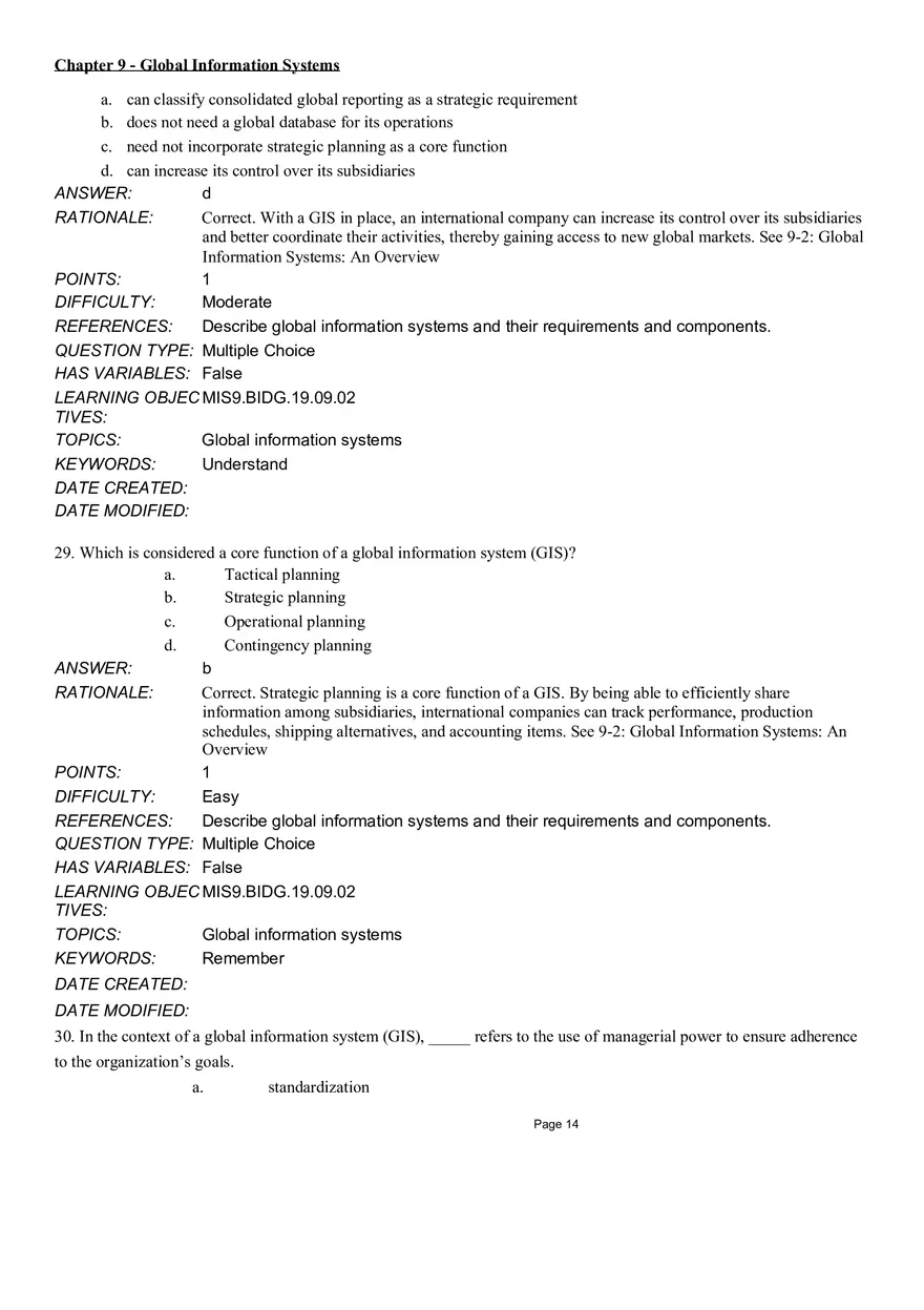 Chapter 9 Global Information Systems Answers - Page 6