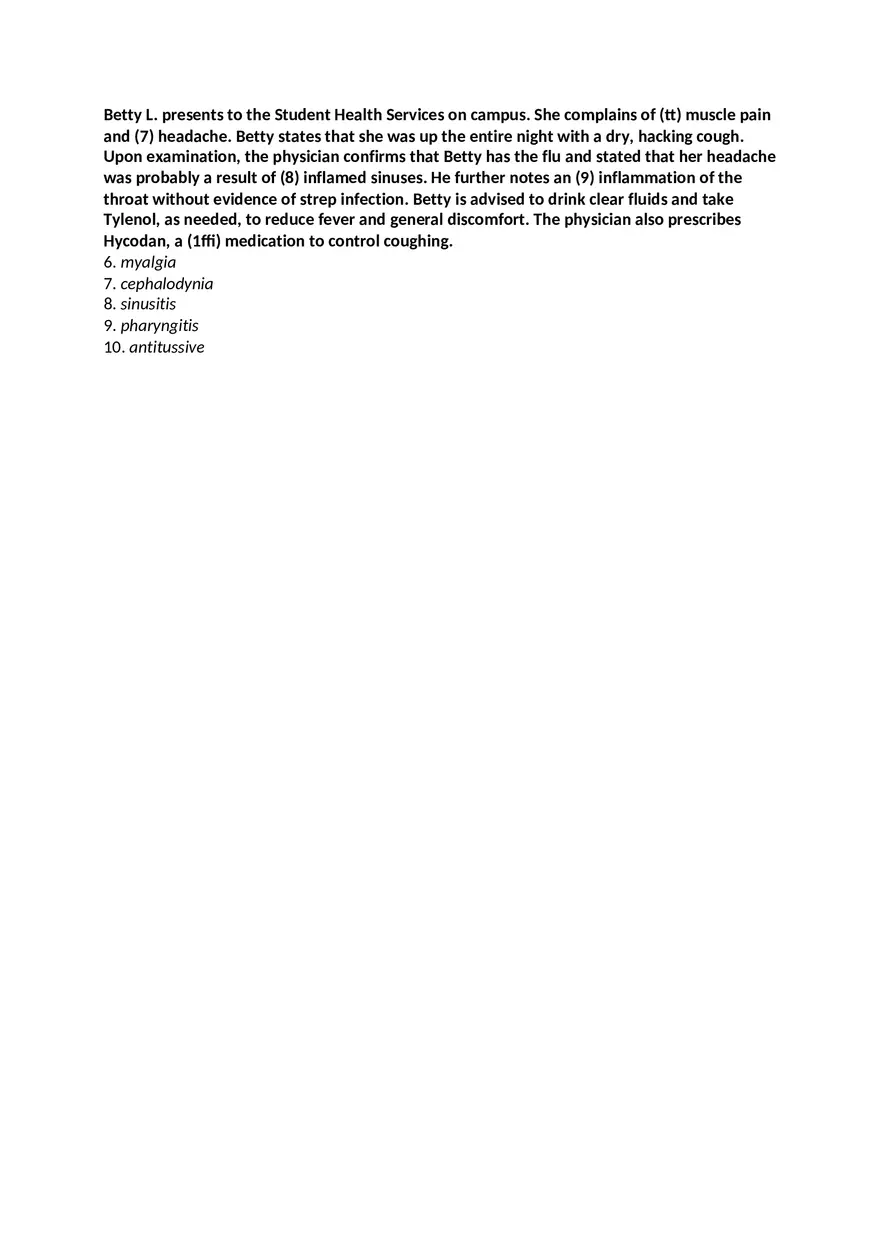 Medical Terminology Week 7 Assignment - Page 6