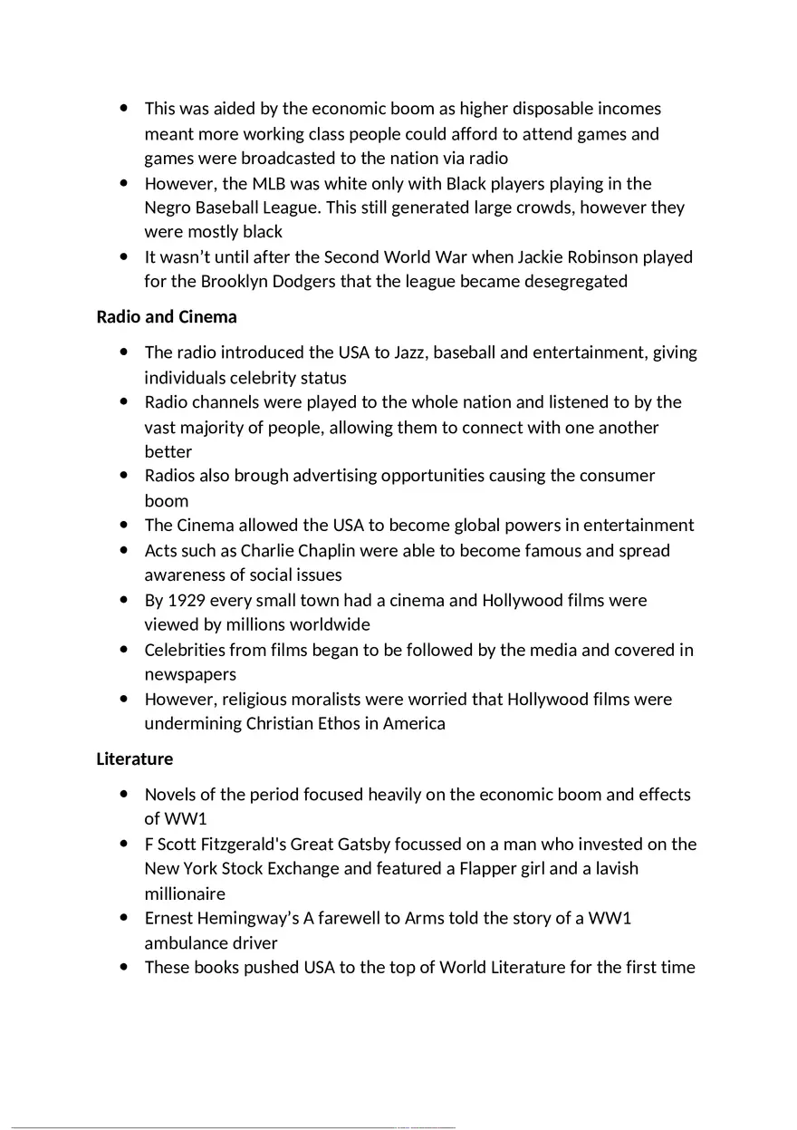 Cultural Change in the USA 1920’s - Page 2