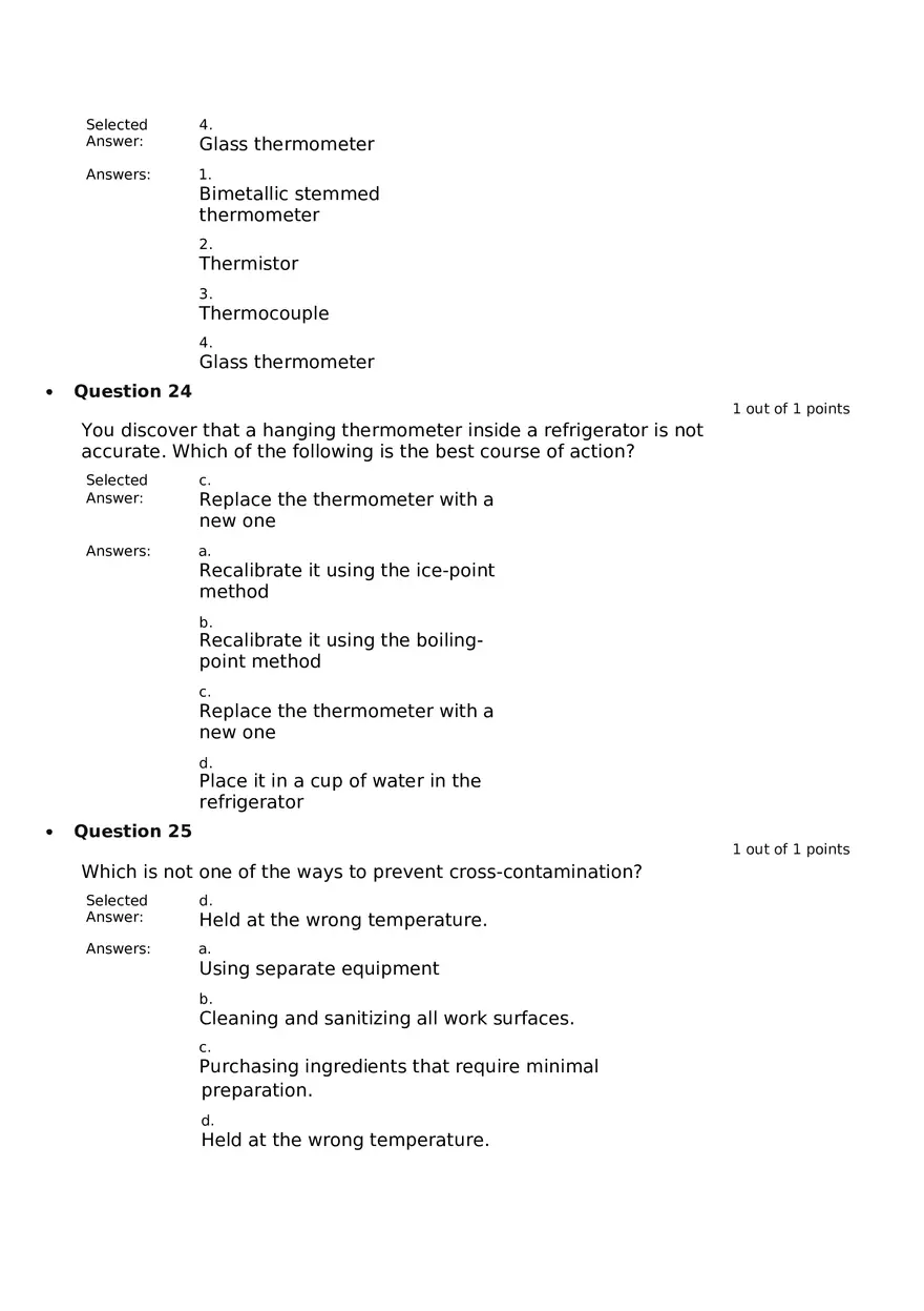 Servsafe Practice Exam Part 1 - Page 10