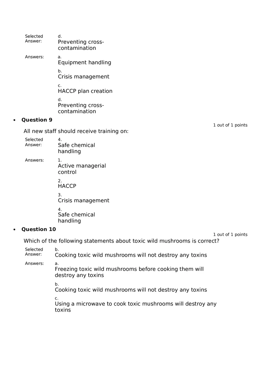 Servsafe Practice Exam Part 1 - Page 4