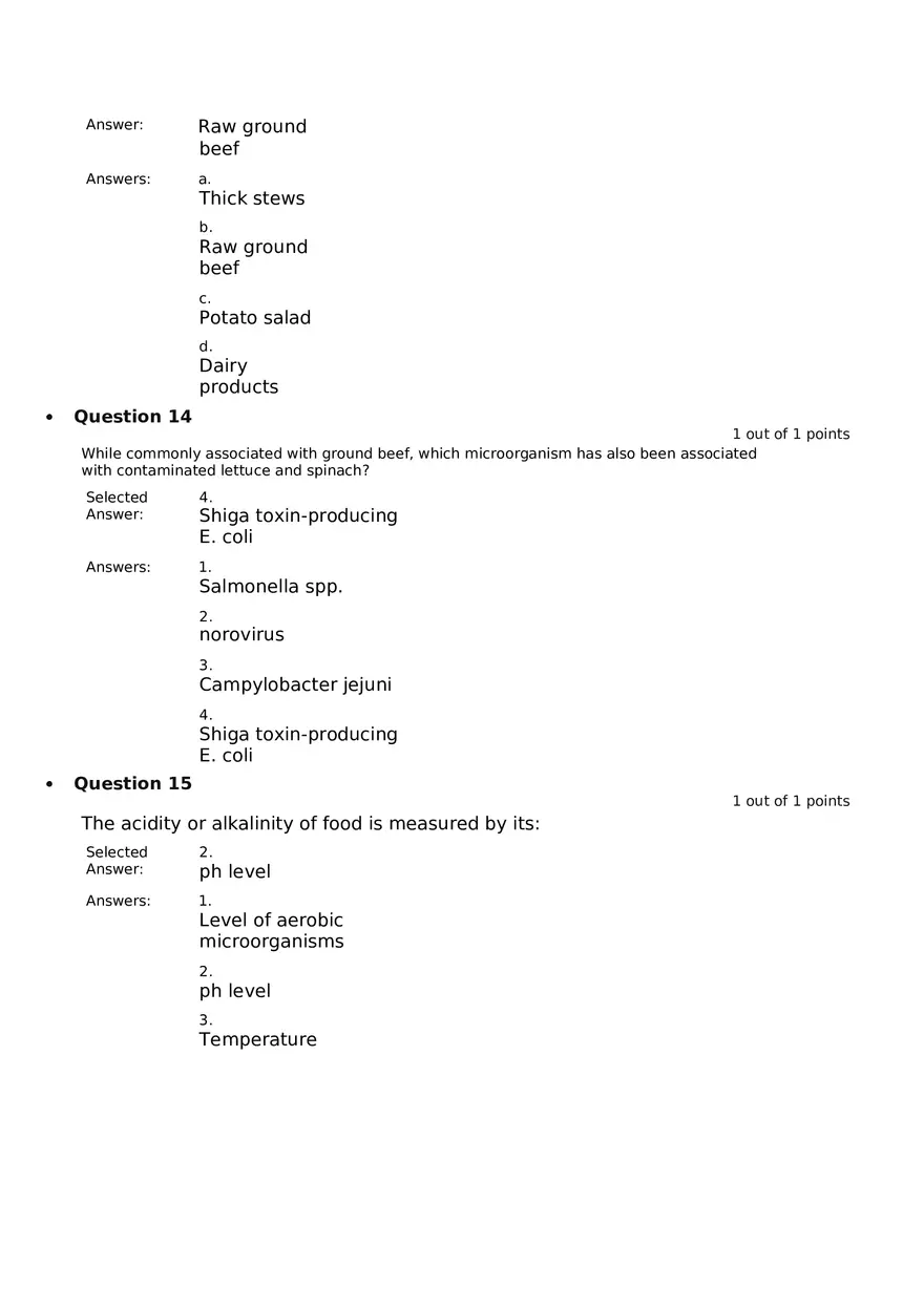Servsafe Practice Exam Part 1 - Page 6