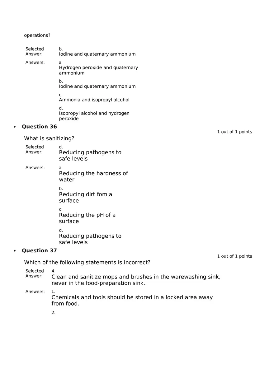 Servsafe Practice Exam Part 5 - Page 7
