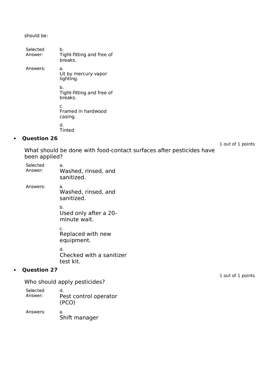 Servsafe Practice Exam Part 5 - Page 3