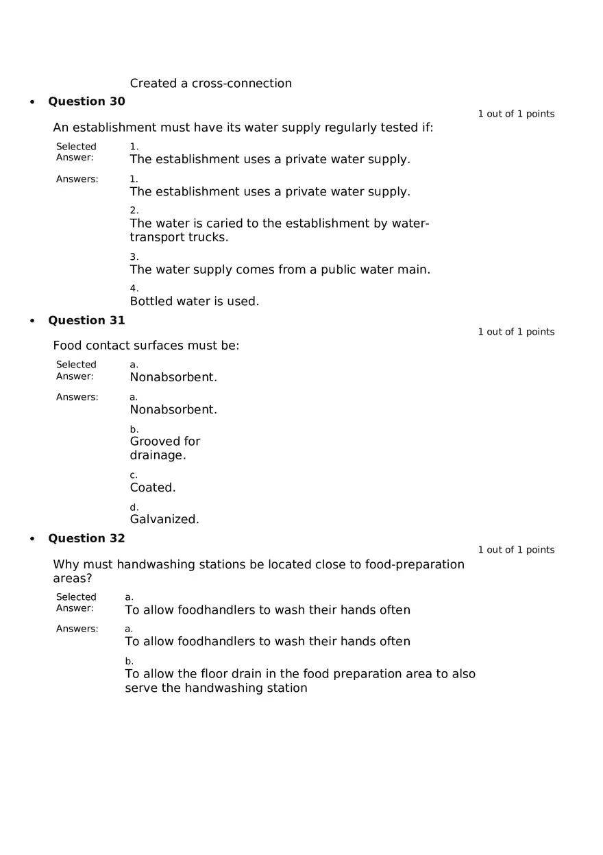 Servsafe Practice Exam Part 5 - Page 5