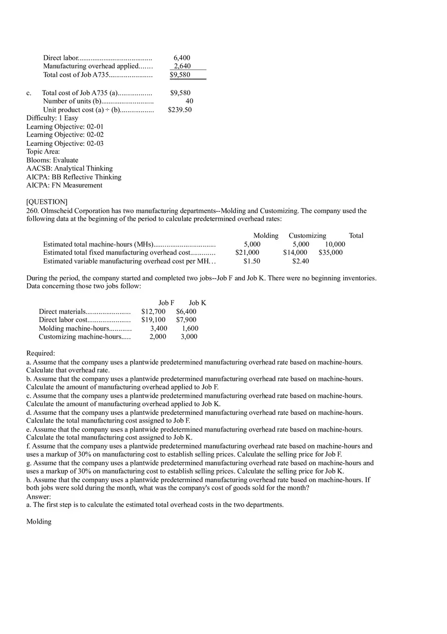 Ch2, Job-Order Costing Calculating Unit Product Costs Part 16 - Page 3