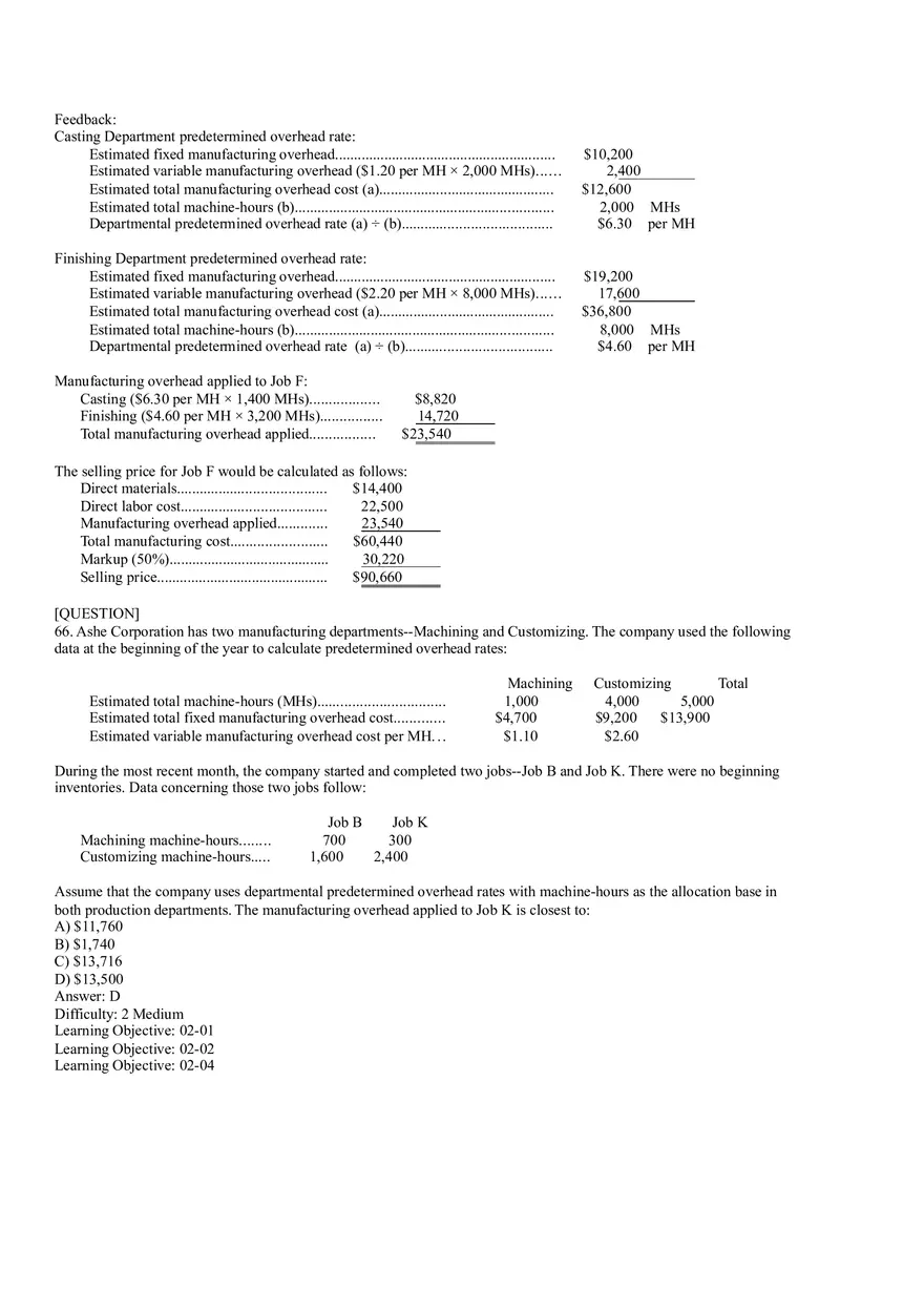 Ch2, Job-Order Costing Calculating Unit Product Costs Part 4 - Page 7