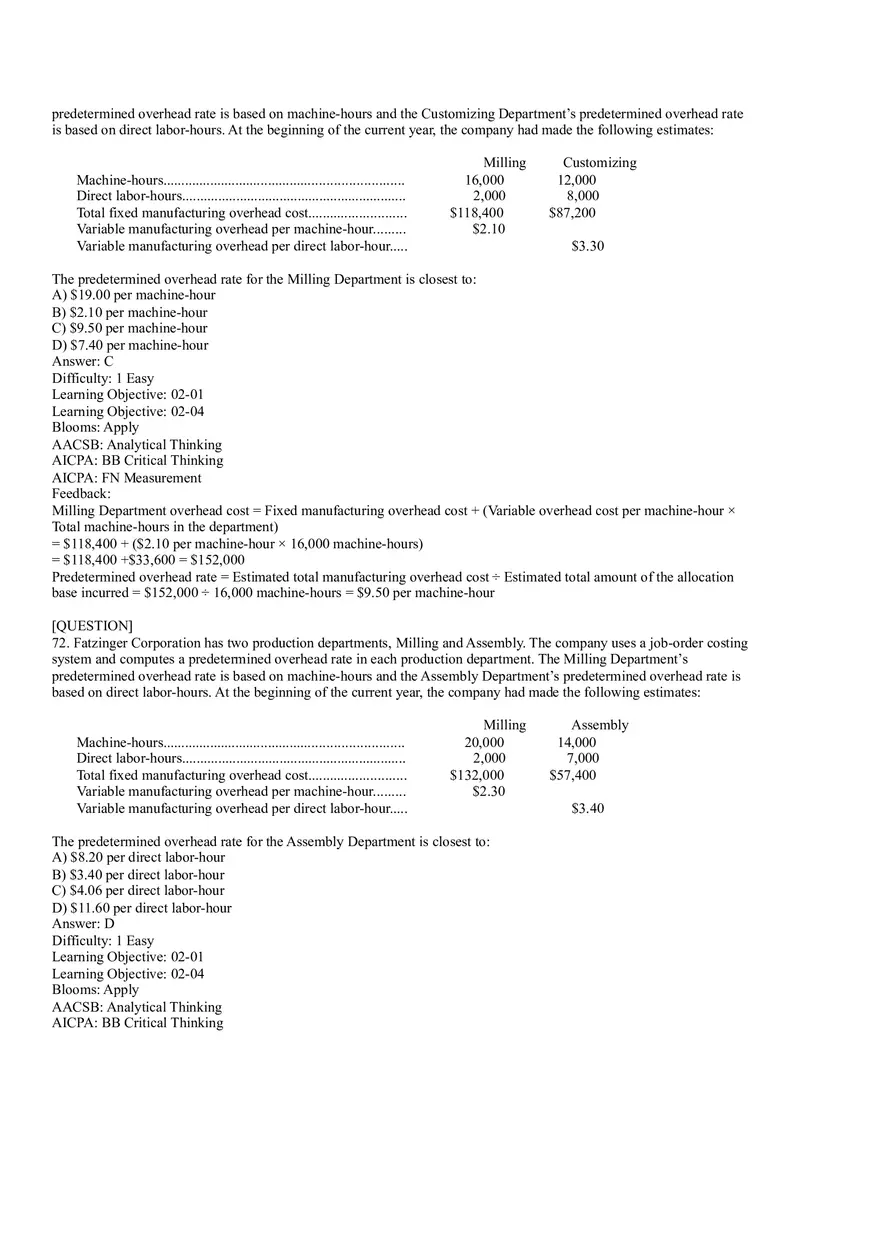 Ch2, Job-Order Costing Calculating Unit Product Costs Part 4 - Page 12