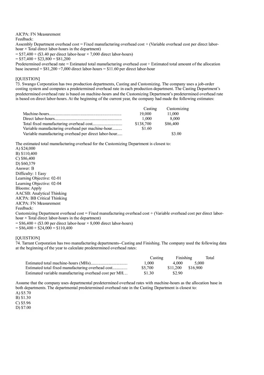 Ch2, Job-Order Costing Calculating Unit Product Costs Part 4 - Page 3