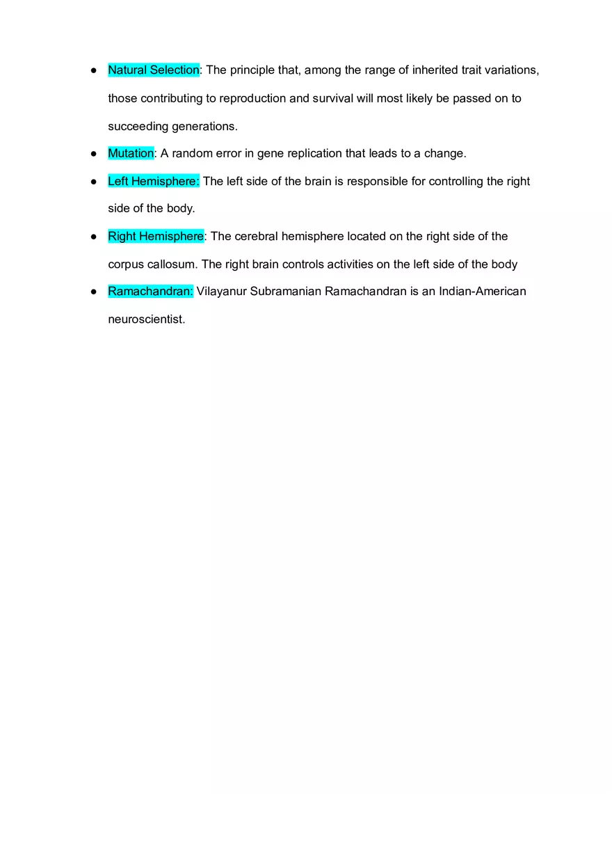 Genetics Vocabulary - Page 2