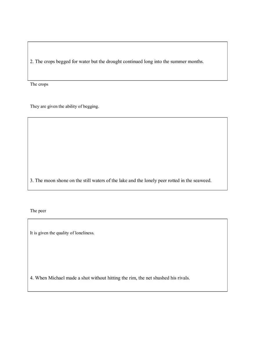 Personification Worksheet 3 - Page 2