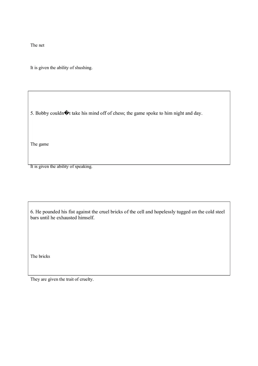Personification Worksheet 3 - Page 3