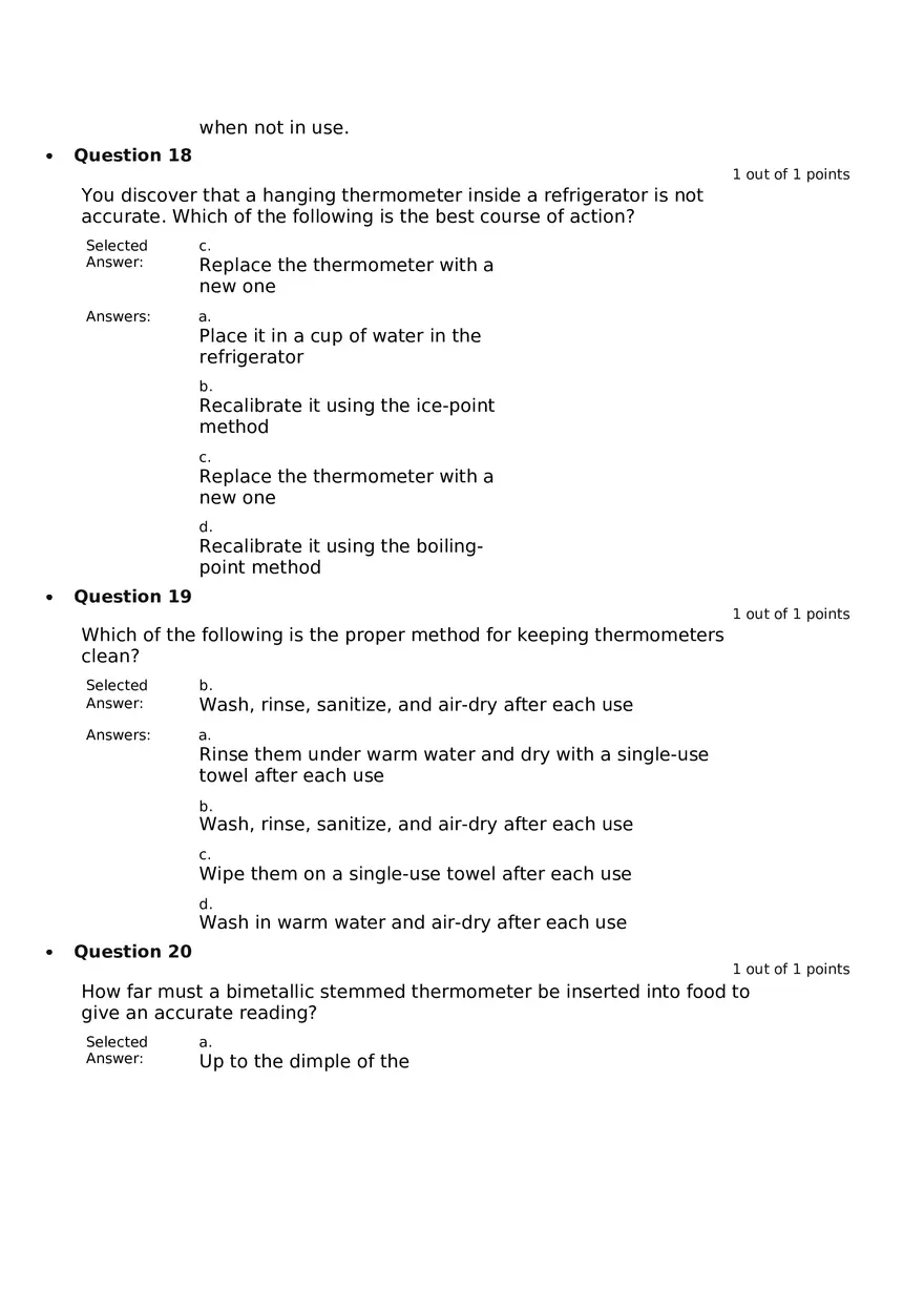 Servsafe Practice Exam Part 18 - Page 8