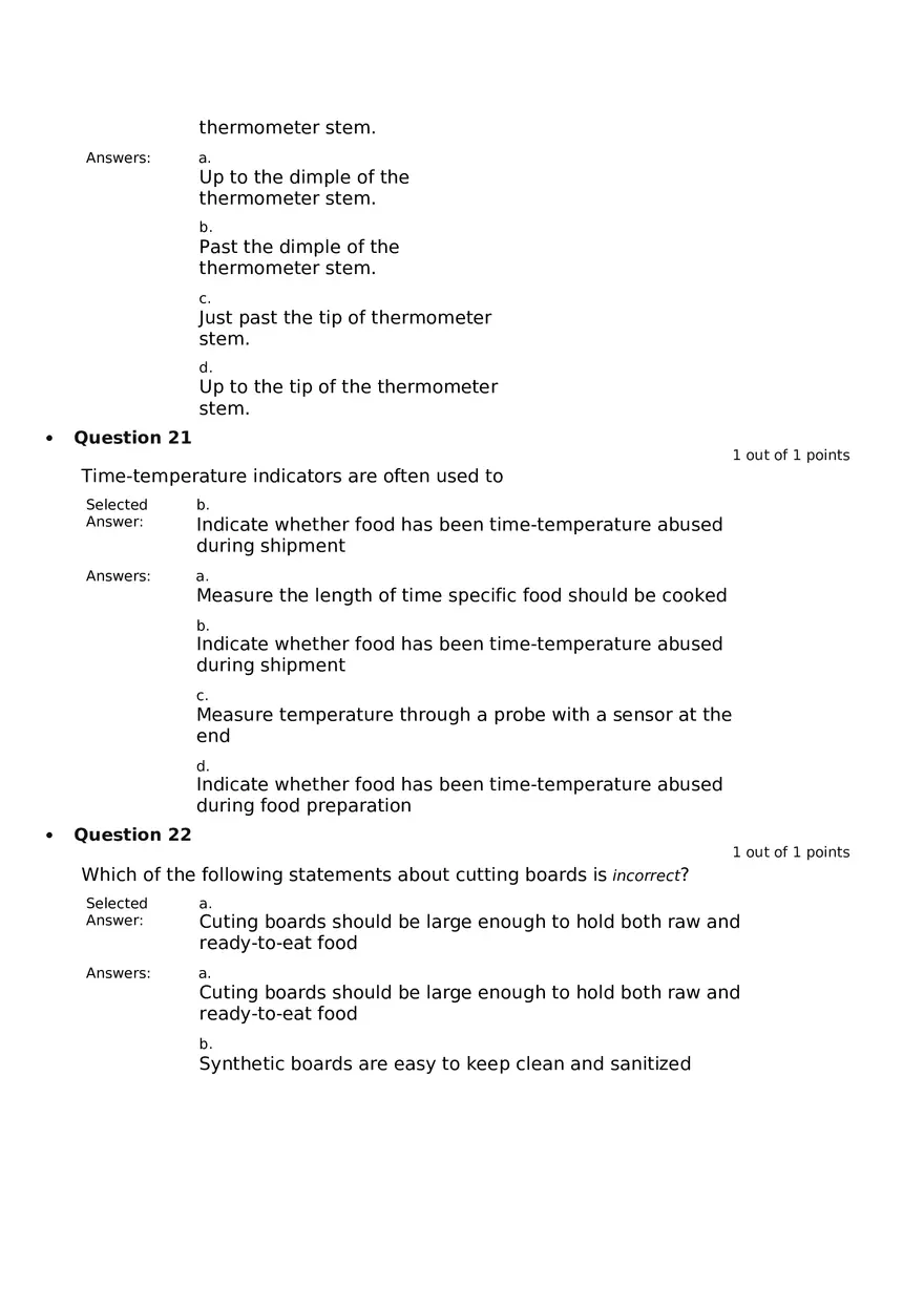 Servsafe Practice Exam Part 18 - Page 9
