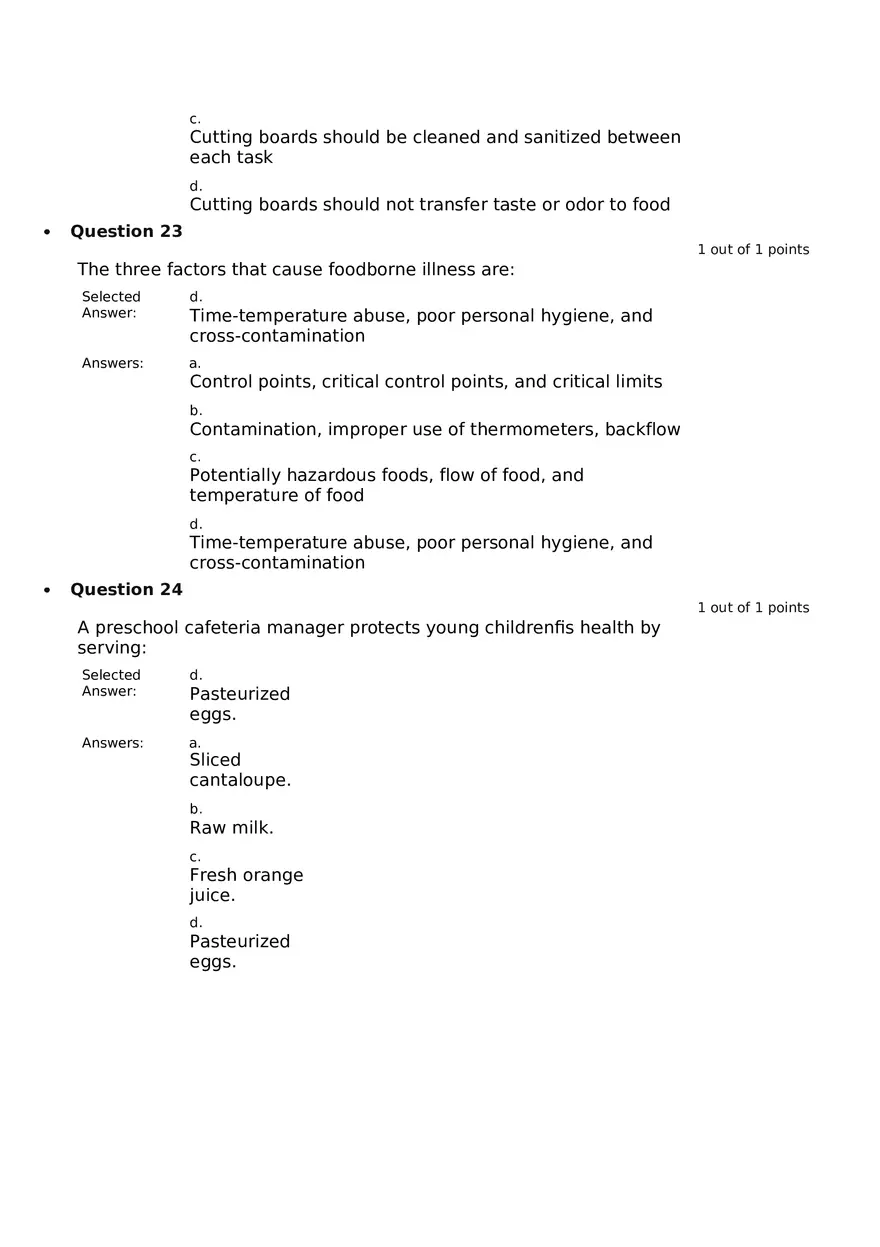 Servsafe Practice Exam Part 18 - Page 10