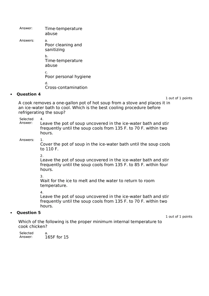 Servsafe Practice Exam Part 18 - Page 2
