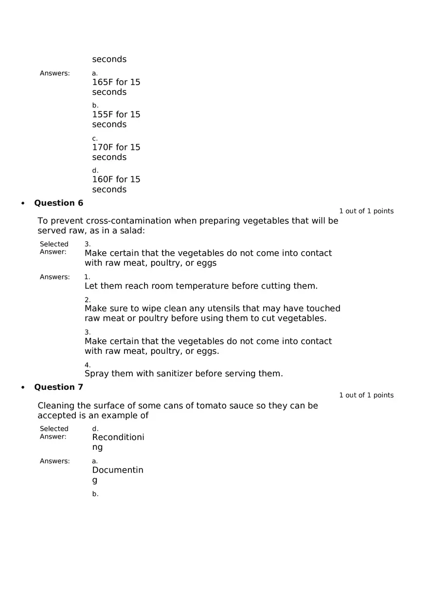 Servsafe Practice Exam Part 18 - Page 3