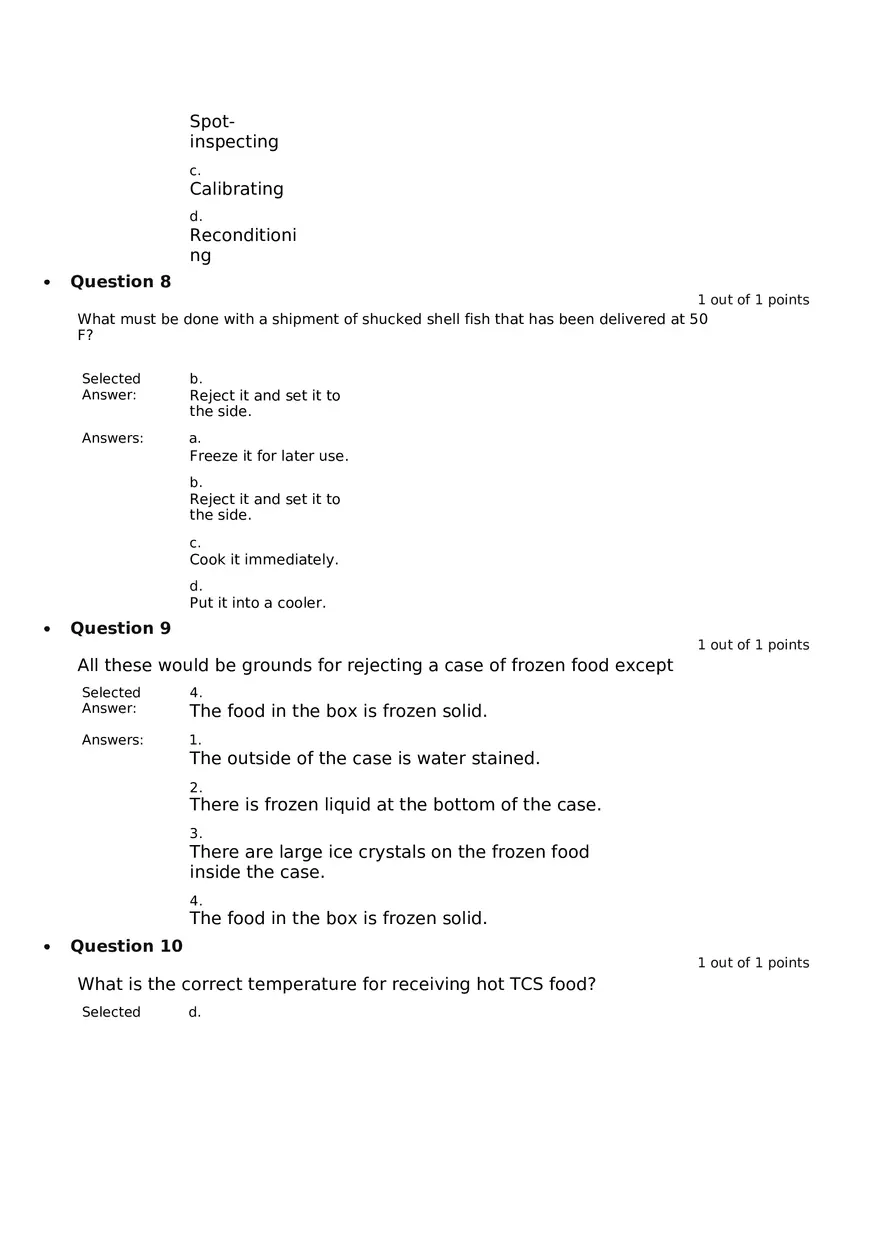 Servsafe Practice Exam Part 18 - Page 4