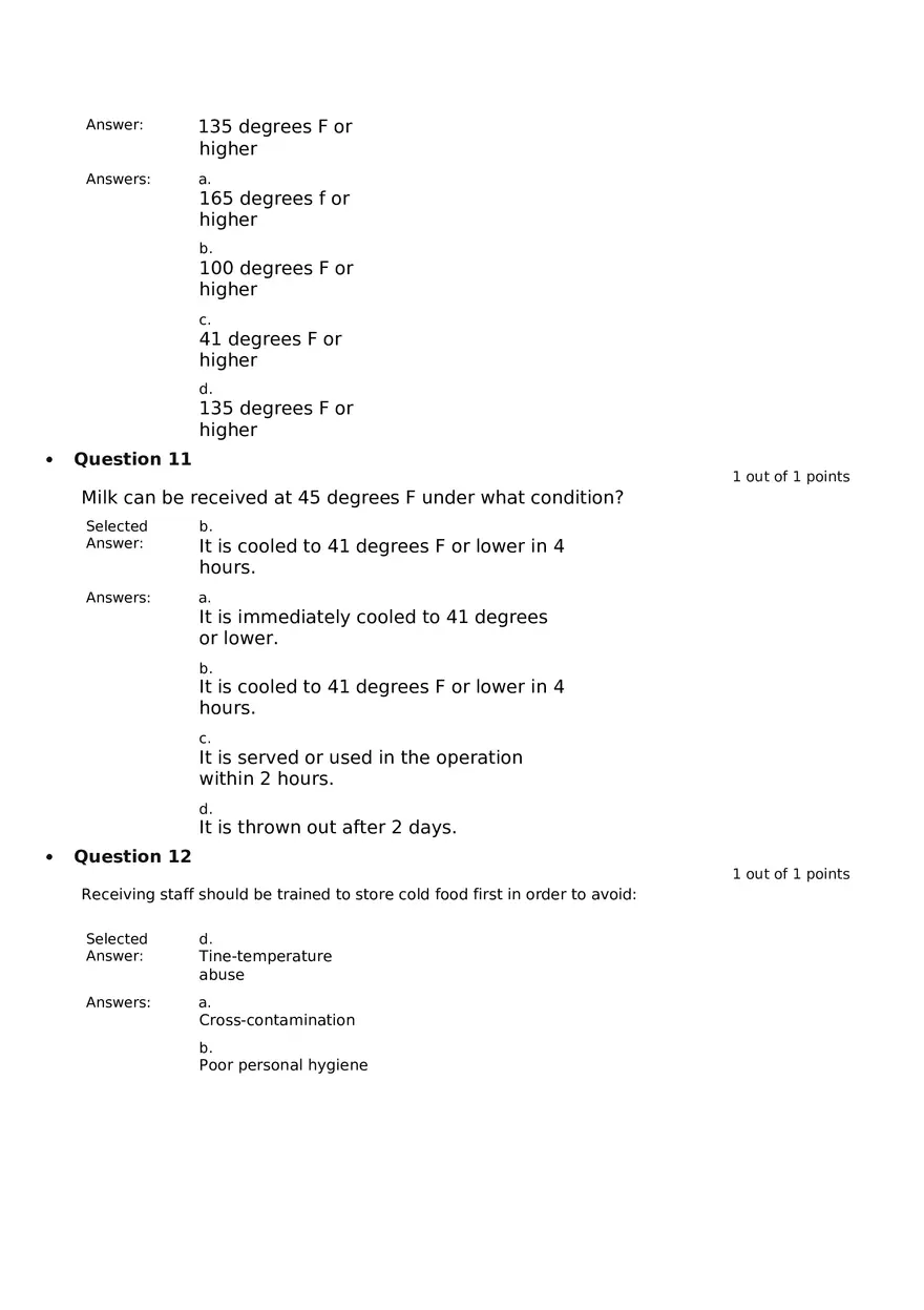 Servsafe Practice Exam Part 18 - Page 5