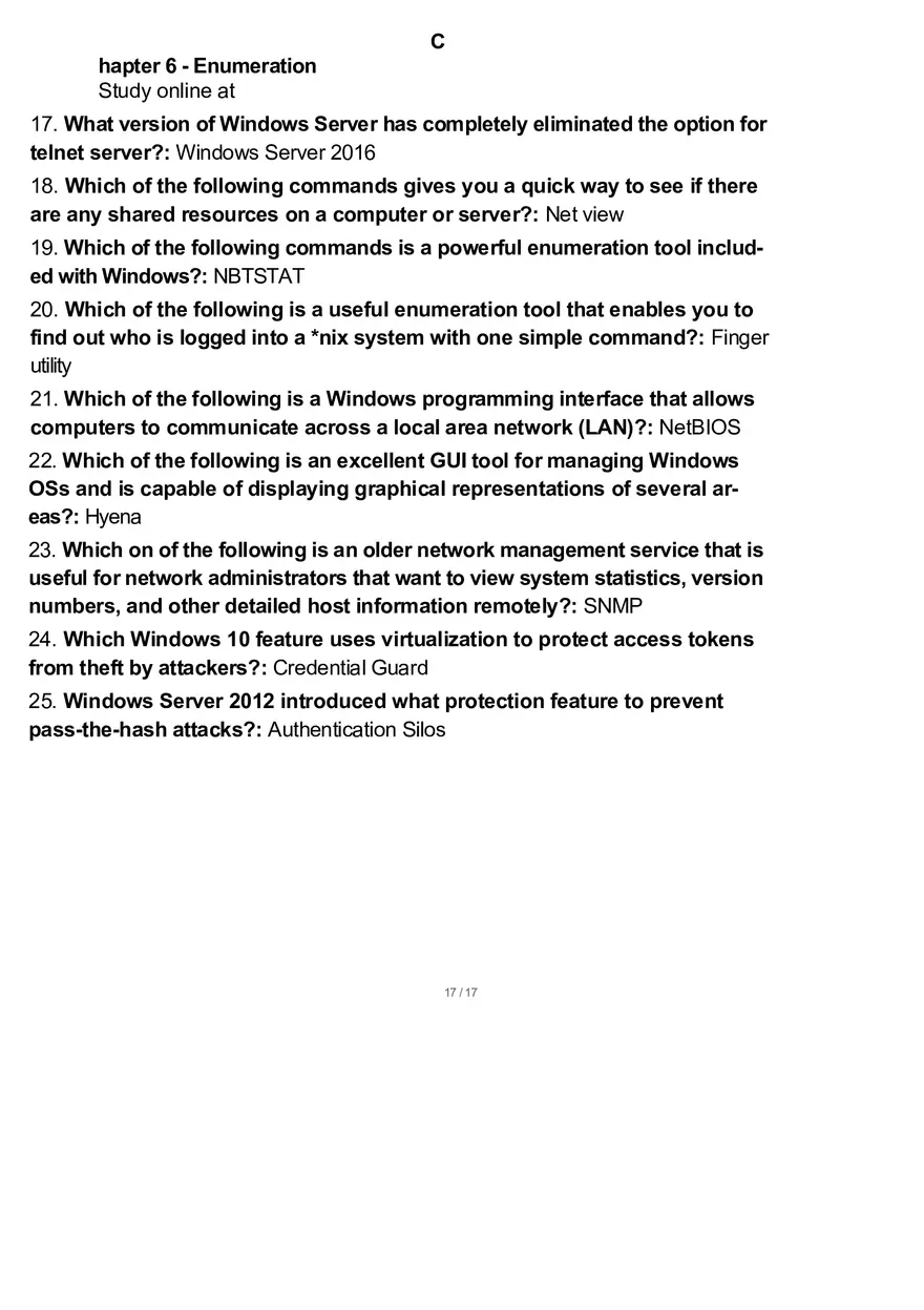 Chapter 6 - Enumeration - Page 2