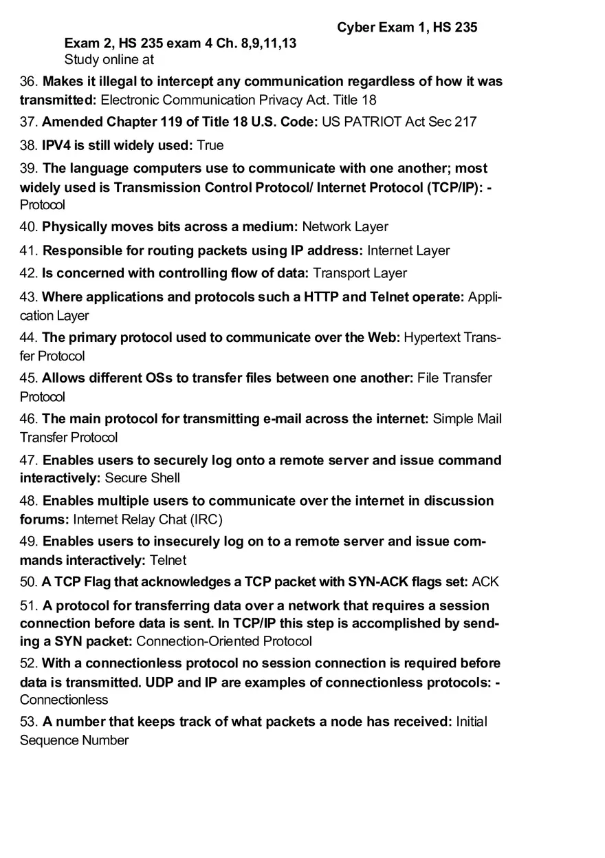 Cyber Exam 1 - Page 10