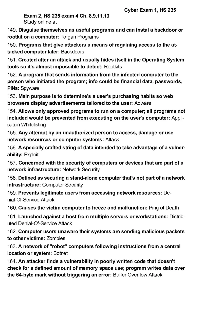 Cyber Exam 1 - Page 17