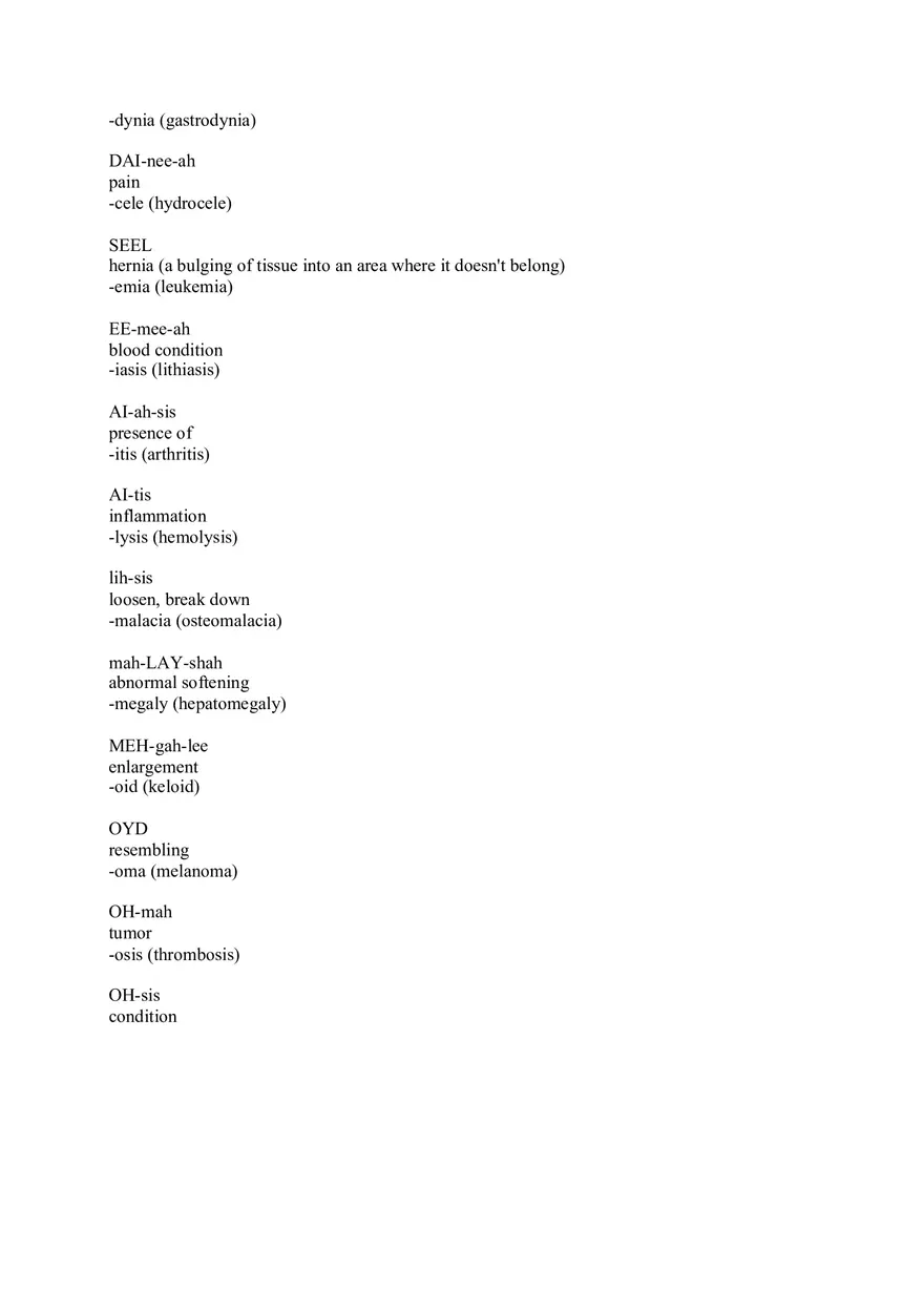 Med Term Answers Part 1 - Page 7